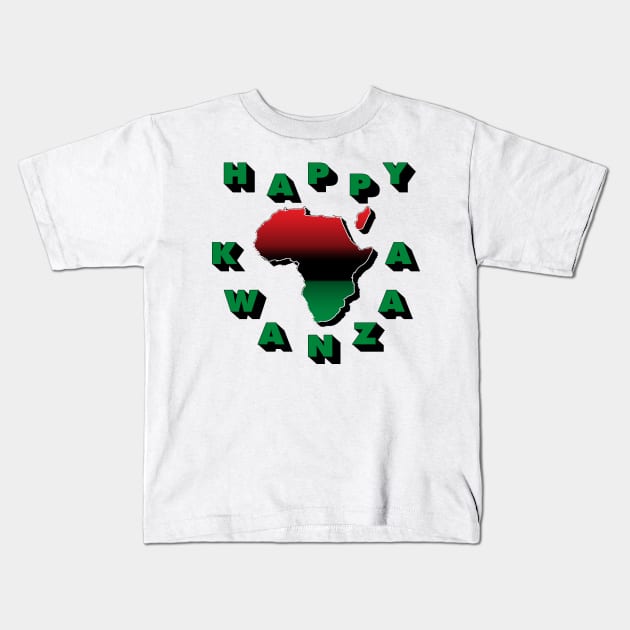 Happy Kwanzaa Kids T-Shirt by IronLung Designs